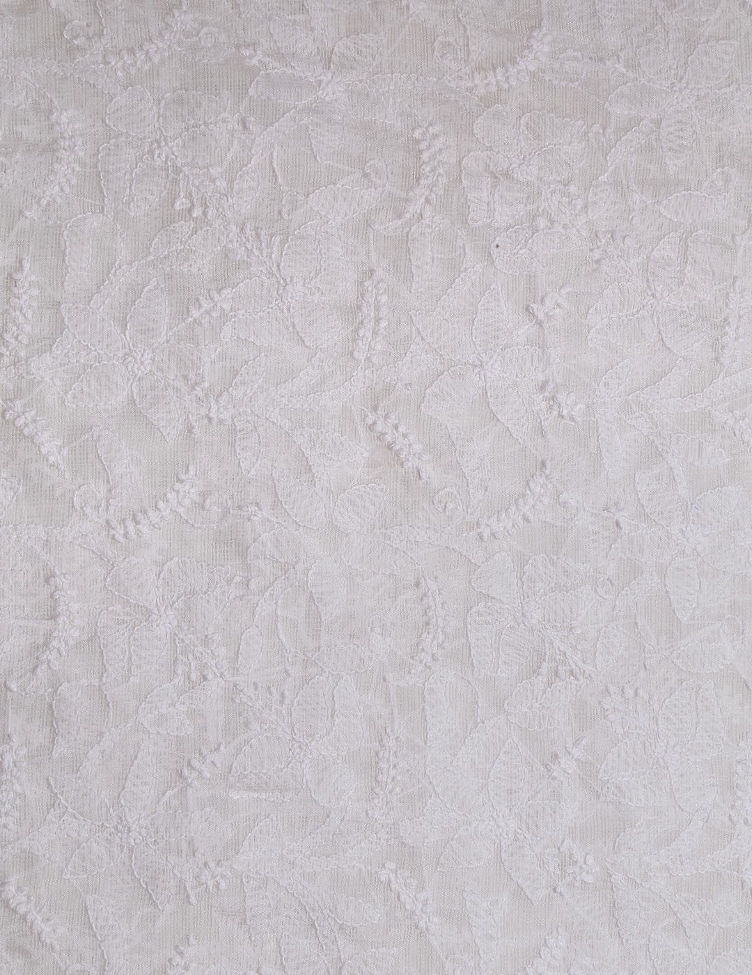 Ada Hand Embroidered White Kota Lucknowi Chikankari Dupatta A100455