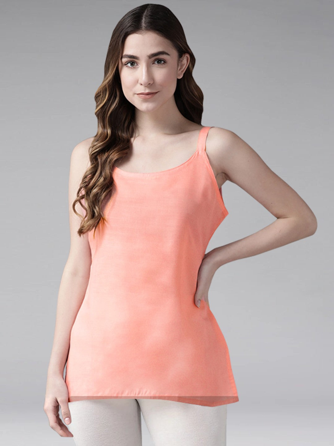Ada Black and Peach Cotton Short Slips Combo of 2  A313123..