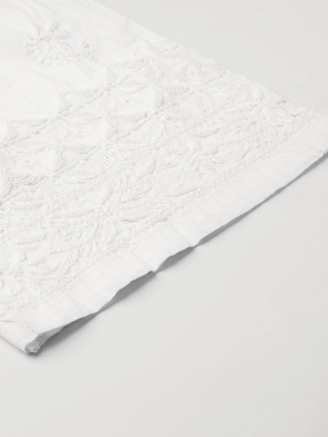 Ada Hand Embroidered White Cotton Lucknowi Chikankari Palazzo A544336