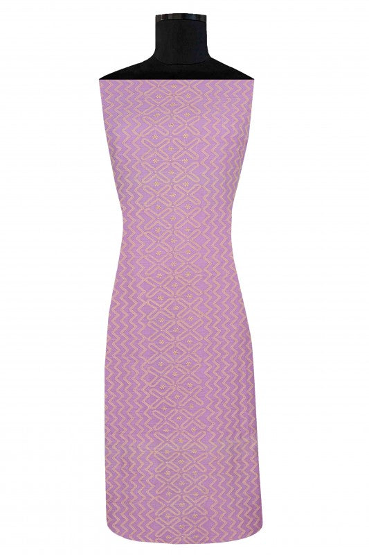 Ada Hand Embroidered Mauve Chanderi Chikan Unstitched Kurta Piece-A586419
