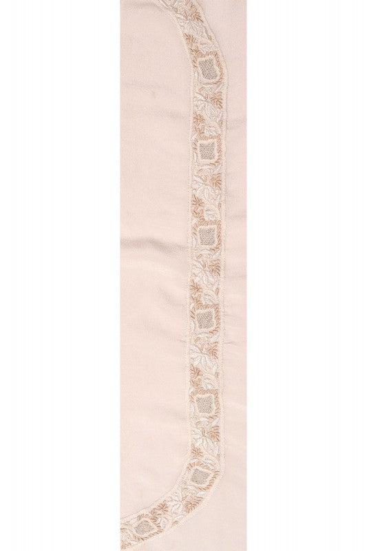 Ada Hand Embroidered Cream Pure Georgette Lucknowi Chikankari Unstitched Men's Kurta Piece With Zari Work 01A13542
