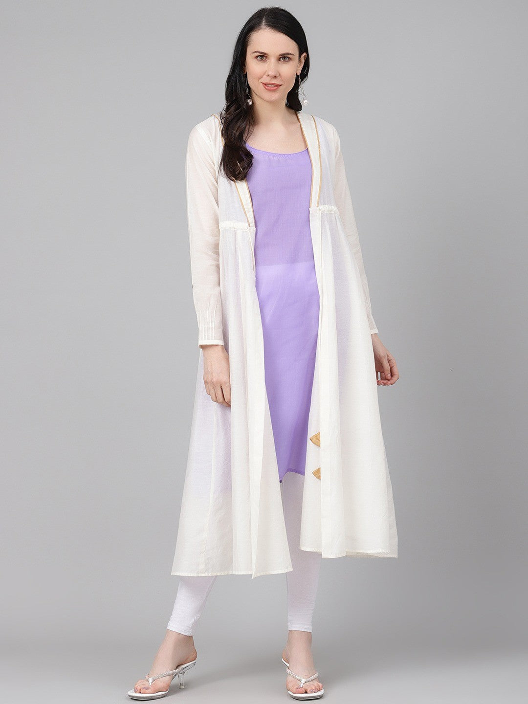 Ada Mauve and Black Cotton Long Slips Combo of 2  A301737.