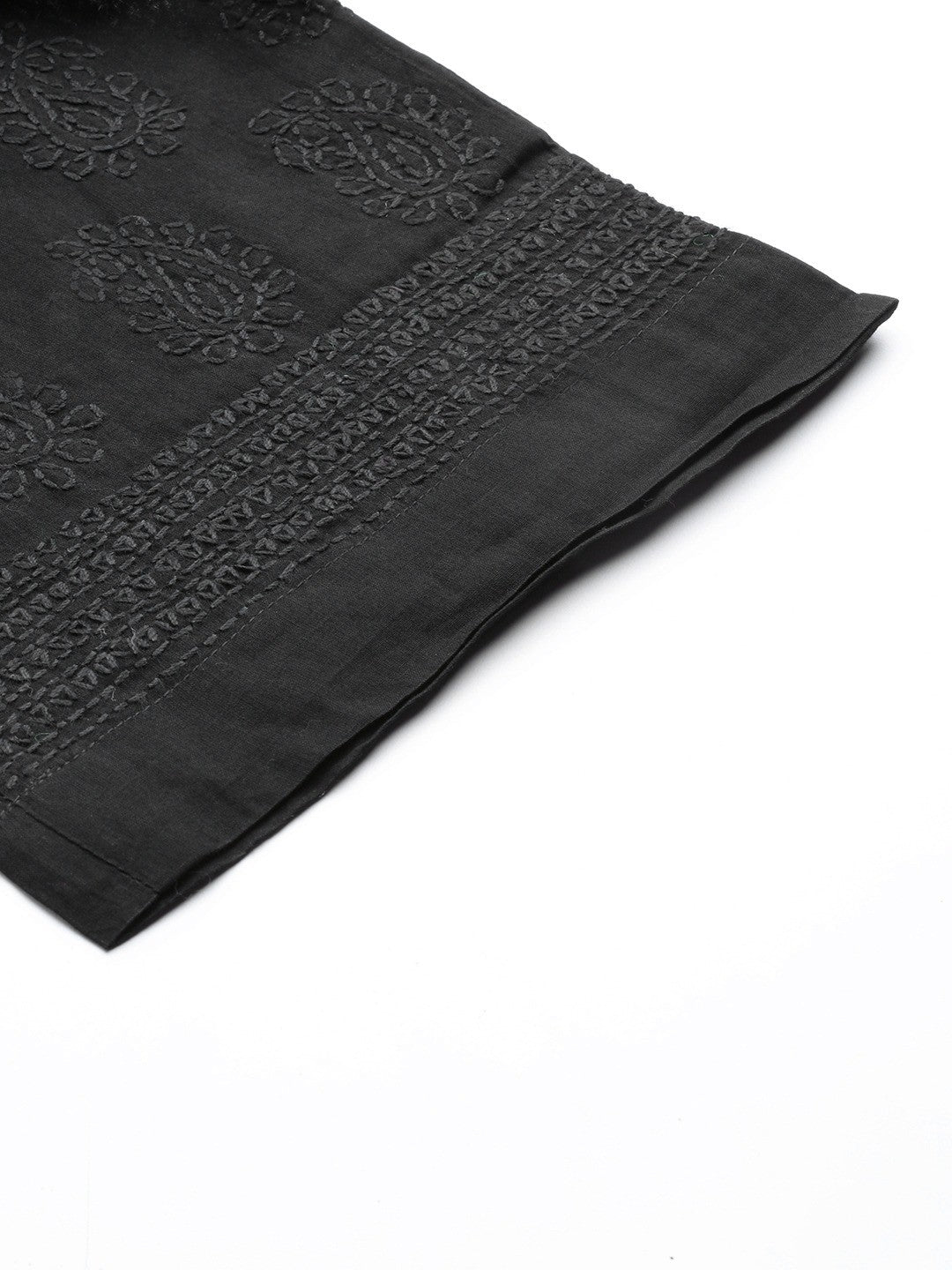 Ada Hand Embroidered Black Cotton Lucknowi Chikankari Palazzo A711117