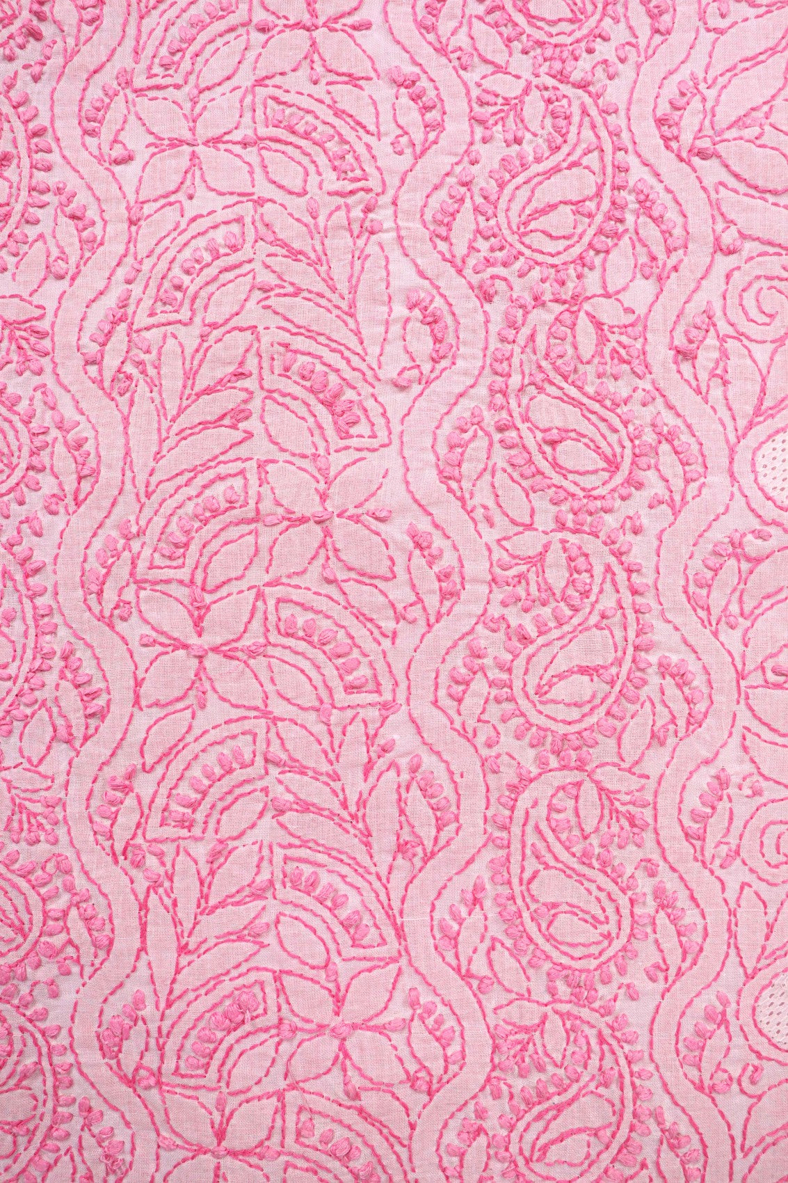 Ada Hand Embroidered Baby Pink Cotton Lucknowi Chikankari Unstitched Suit Piece A579182