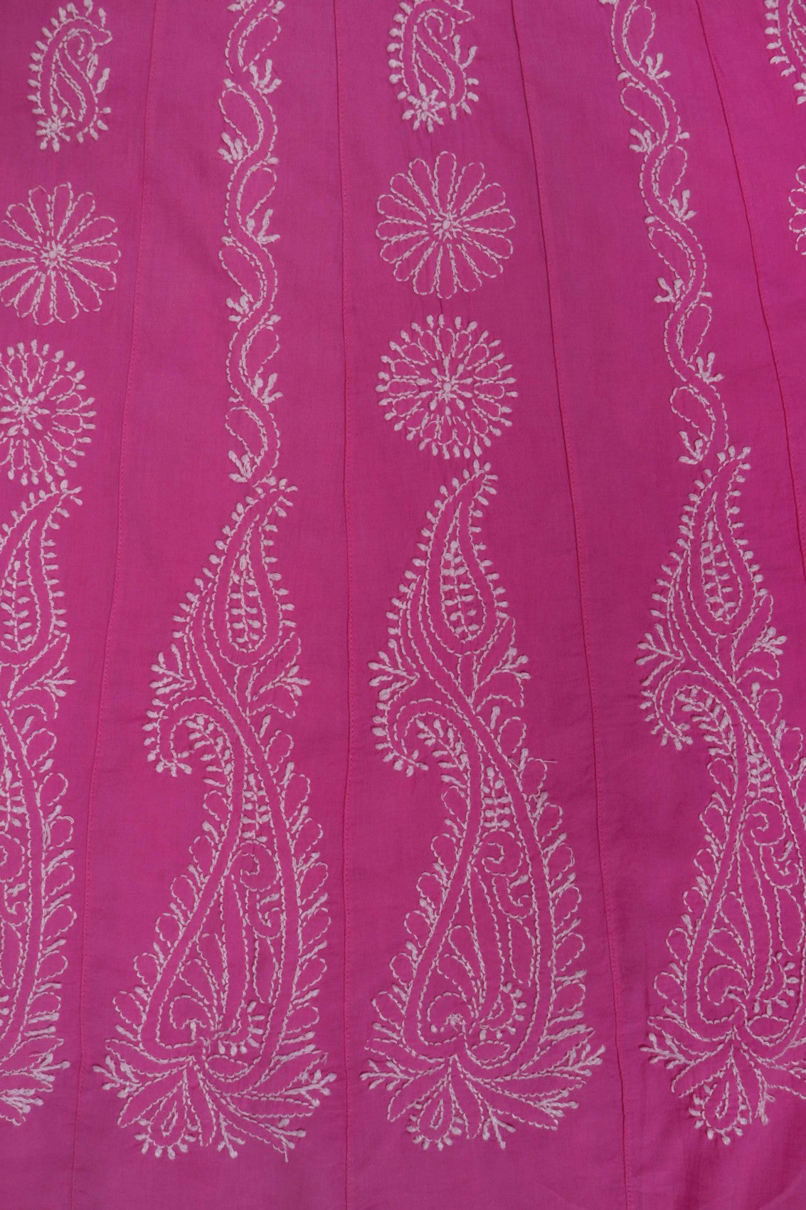 Ada Hand Embroidered Pink Cotton Lucknowi Chikankari Semi-Stitched Anarkali Kurta Piece A360783