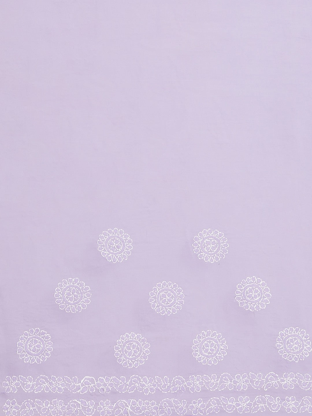 Ada Hand Embroidered Mauve Cotton Lucknow Chikan Saree With Blouse-A311223
