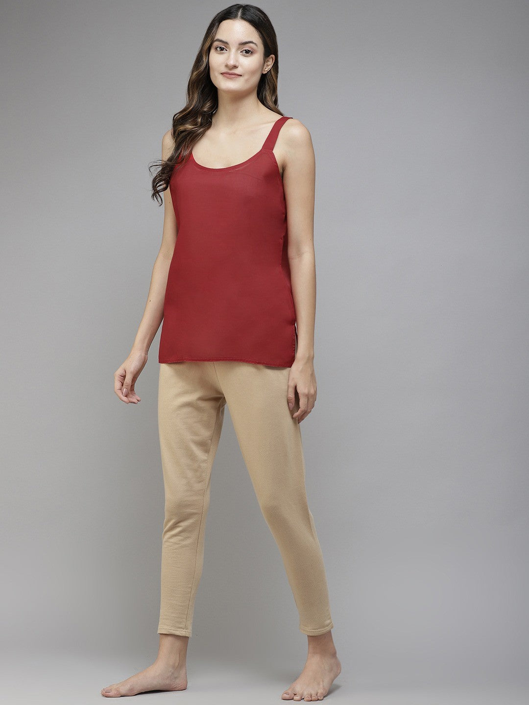 Ada White & Red Cotton Short Slips Combo of 2 A111176.