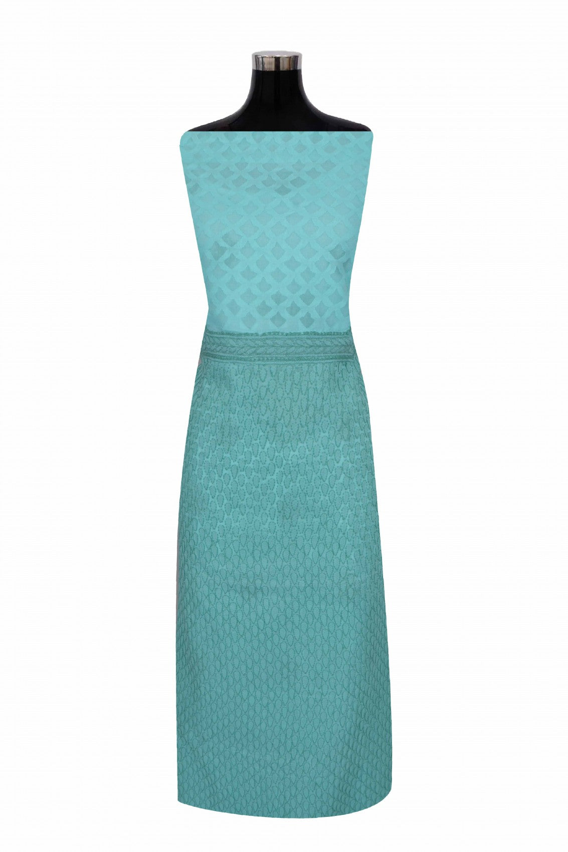 Ada Hand Embroidered Sea Green Cotton Lucknowi Chikankari Unstitched Suit Piece A576409