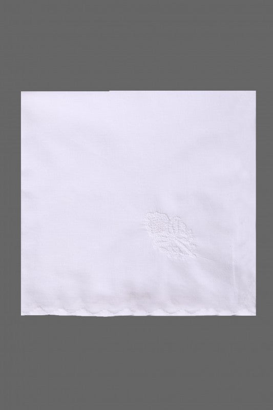 Ada Hand Embroidered White Cotton Lucknowi Chikankari Dining Table Runner Set A171612