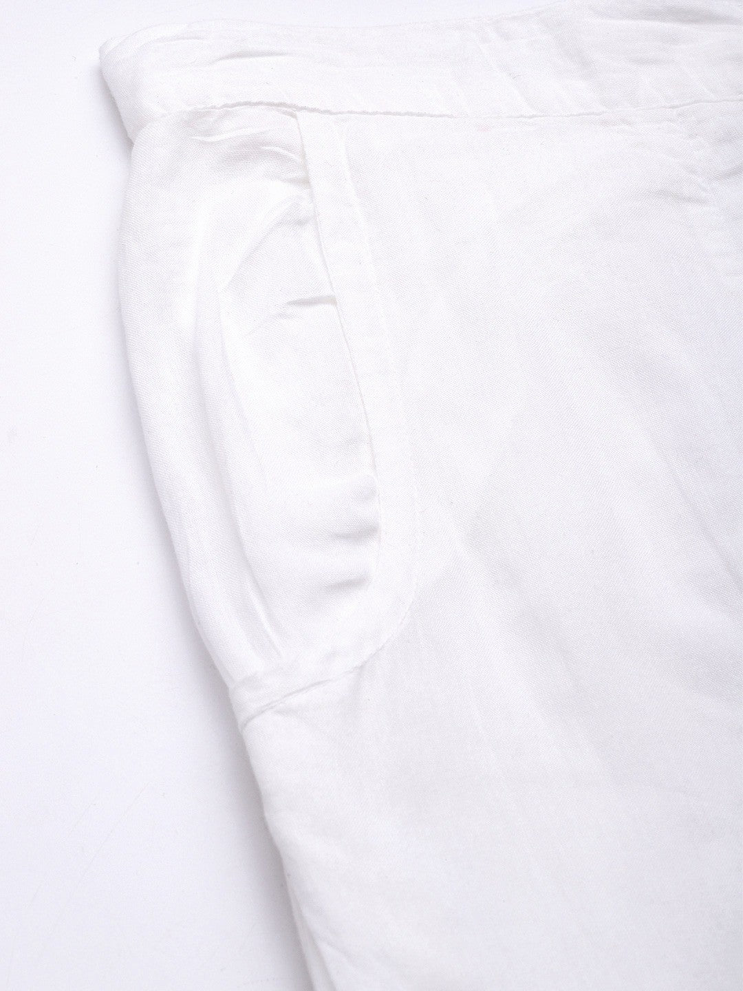 Ada Hand Embroidered White Cotton Lucknow Chikan Palazzo A711130