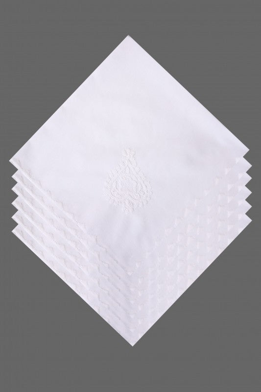 Ada Hand Embroidered White Cotton Lucknowi Chikankari Dining Table Runner Set A171621