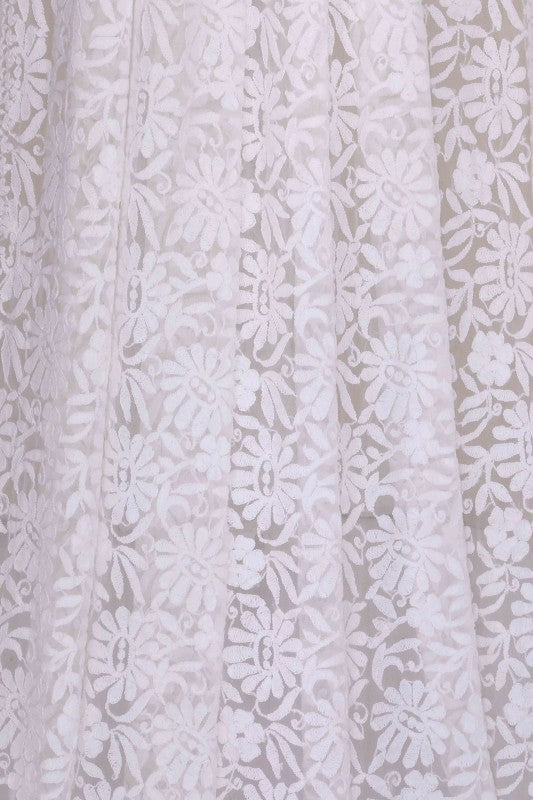 Ada Hand Embroidered White Net Lucknowi Chikankari Dupatta-A478790