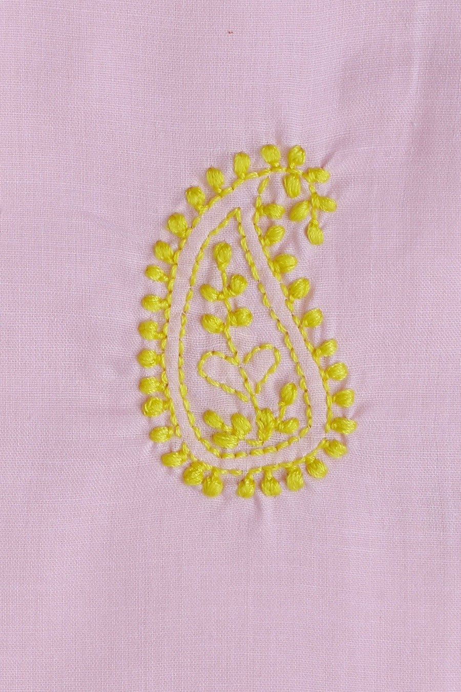 Ada Hand Embroidered Pink Cotton Lucknowi Chikankari Unstitched Kurta Piece - A198478