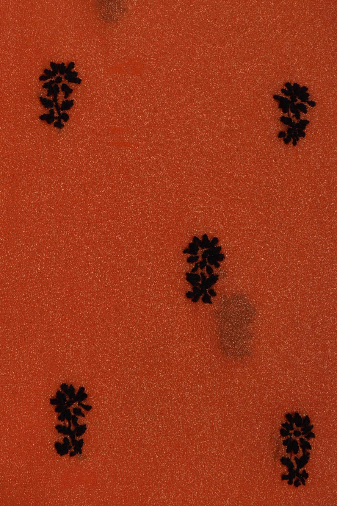 Ada Hand Embroidered Orange Georgette Lucknowi Chikankari Unstitched Kurta Piece A316182