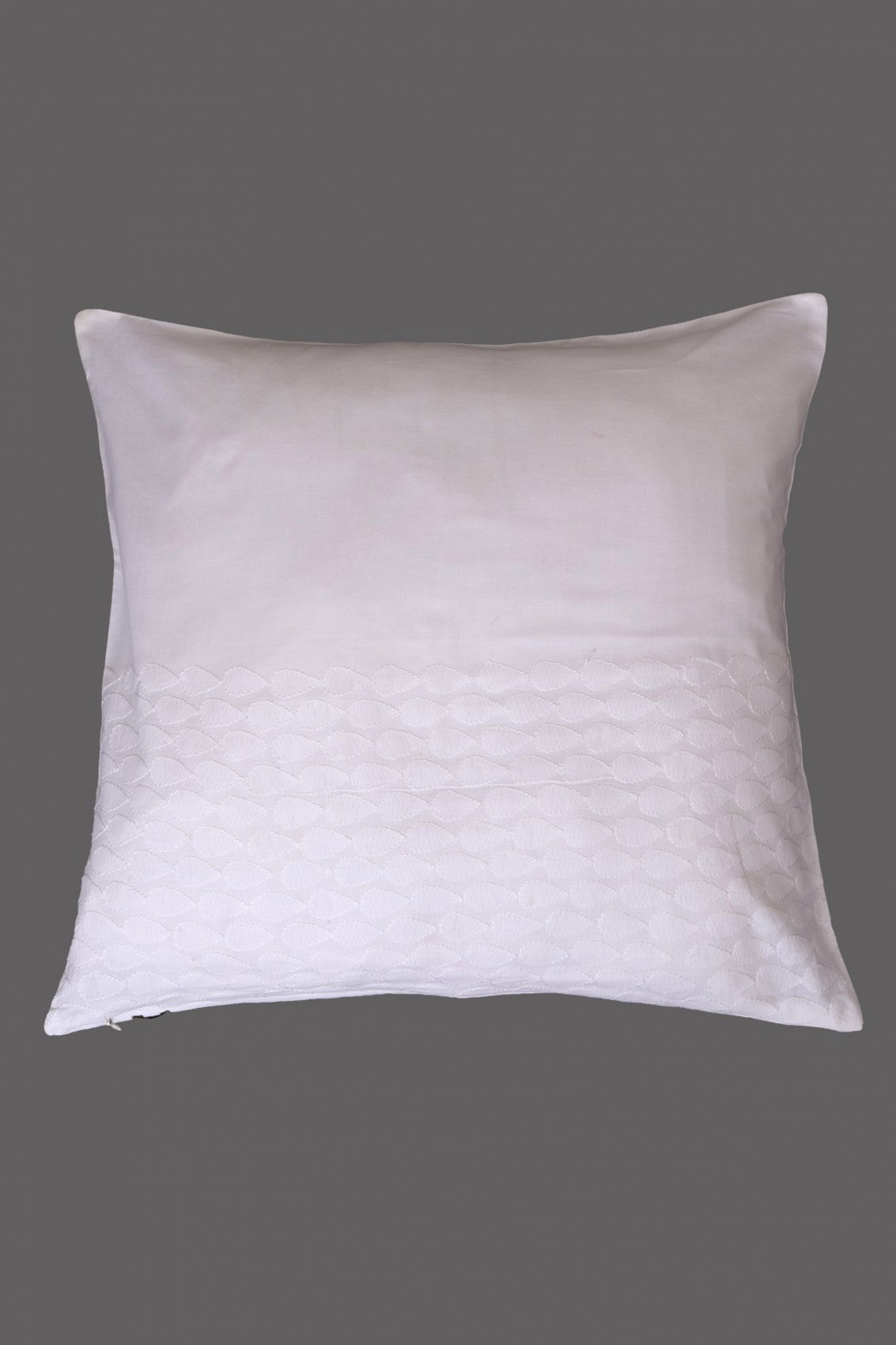 Ada Hand Embroidered White Cotton Lucknowi Chikankari Cushion Cover Set Of 5 A422674