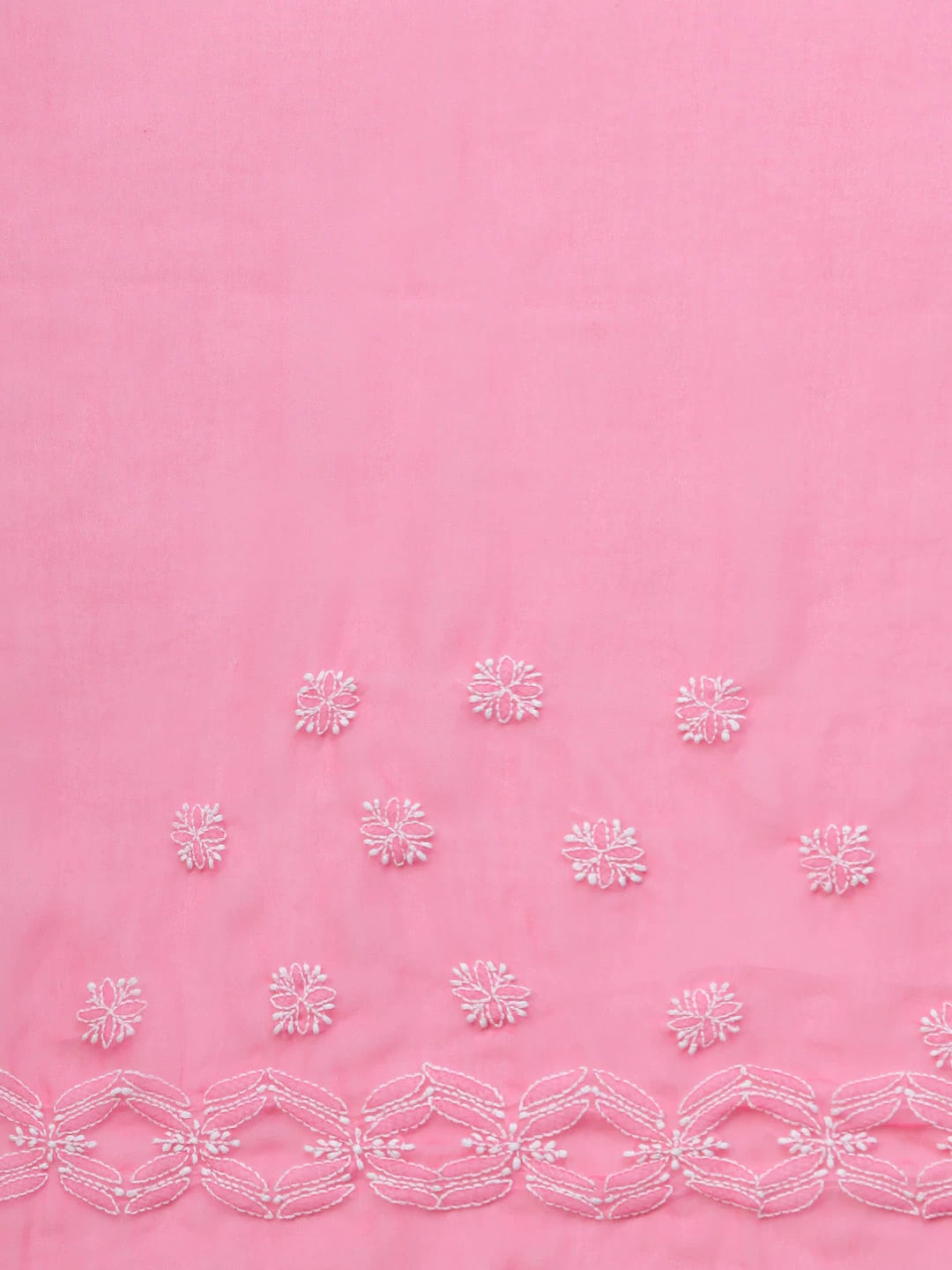 Ada Hand Embroidered Pink Georgette Lucknowi Chikankari Saree with Blouse A219455