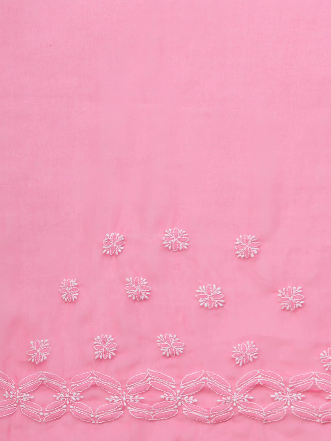 Ada Hand Embroidered Pink Georgette Lucknowi Chikankari Saree with Blouse A219455