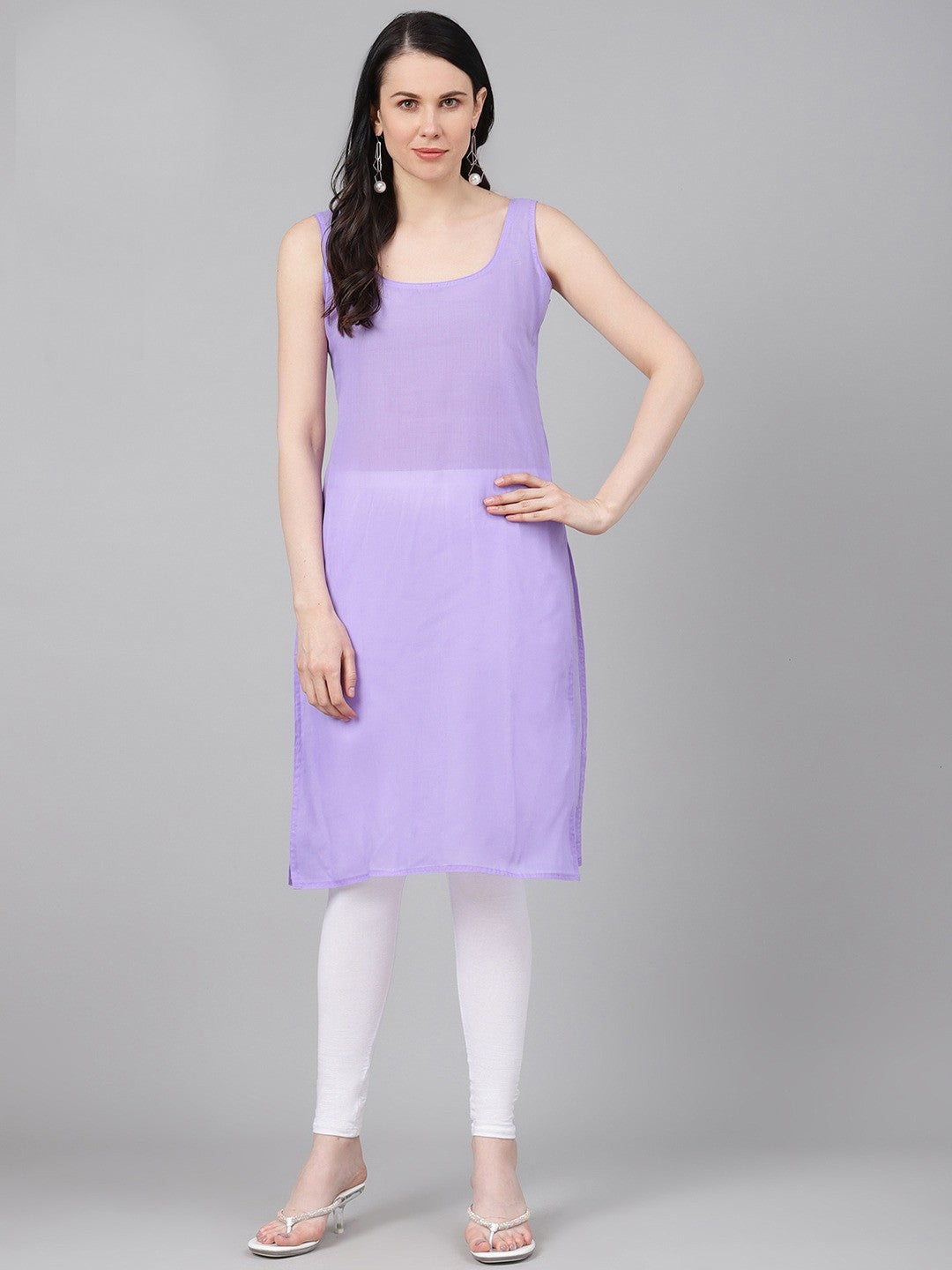 Ada Multi Color Cotton Long Slips Combo of 3 A111142.