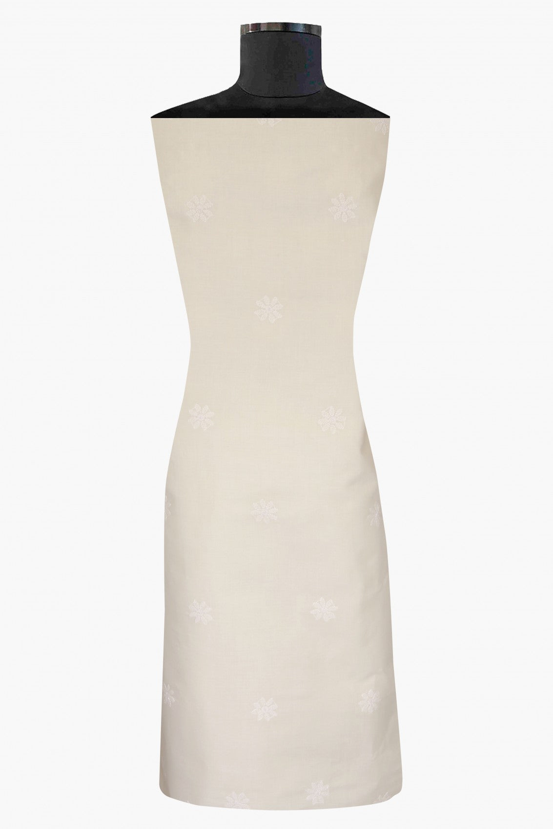 Ada Hand Embroidered Cream/White Cotton Lucknowi Chikankari Unstitched Suit Piece A211202