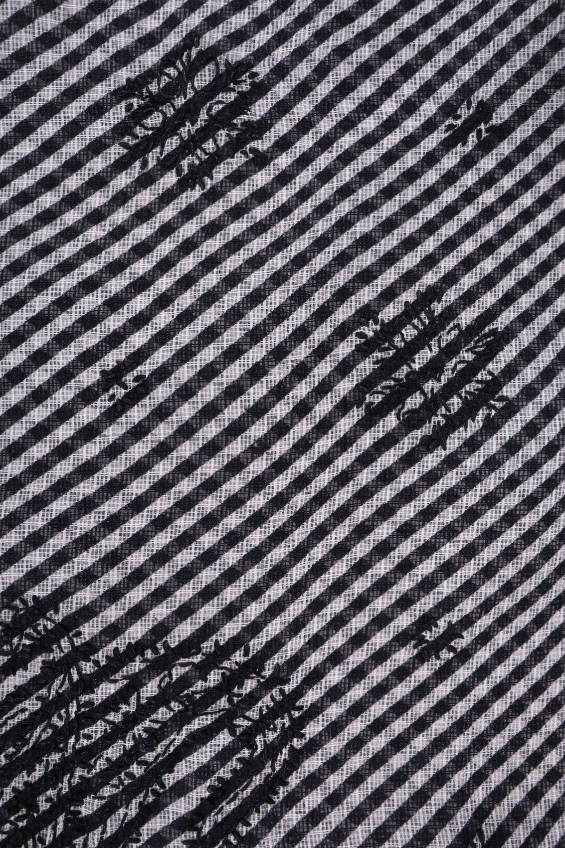 Ada Hand Embroidered Black Kota Lucknow Chikan Saree With Blouse A311347