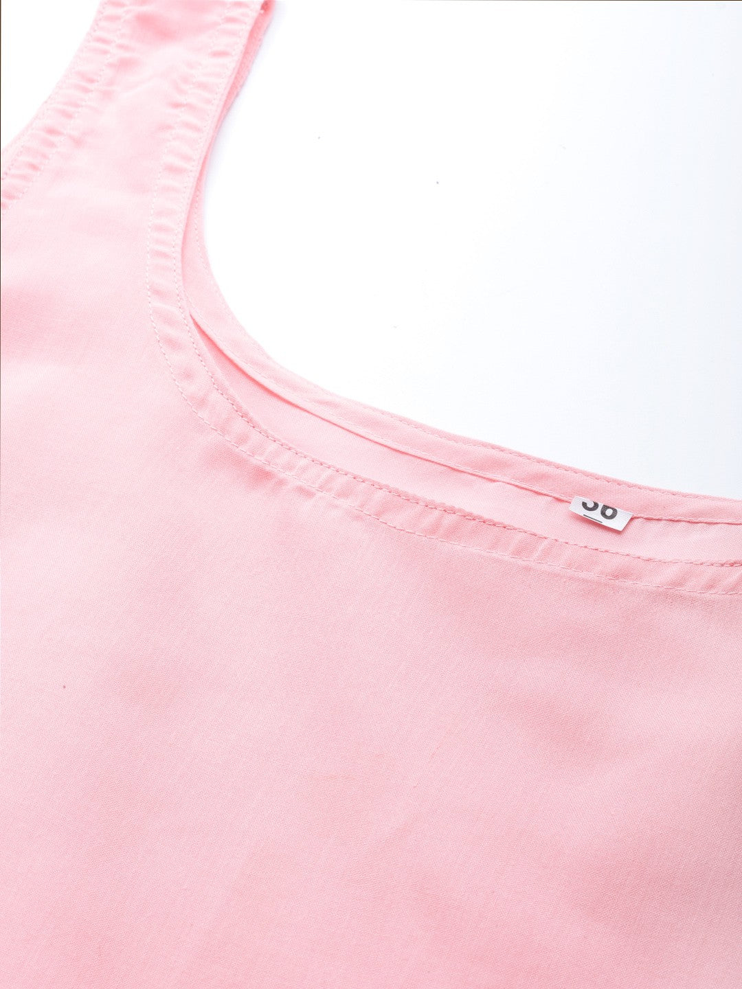 Ada Hand Embroidered Pink Georgette Lucknowi Chikan Straight Kurta/Slip with Gota patti Work A411112