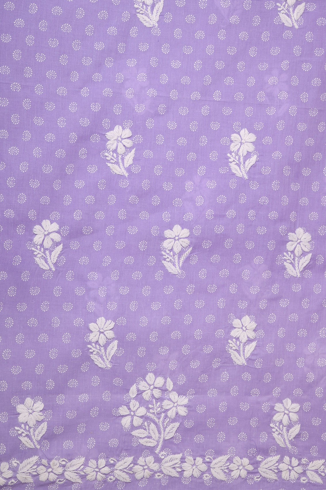 Ada Hand Embroidered Mauve Cotton Lucknowi Chikankari Unstitched Suit Piece A211232