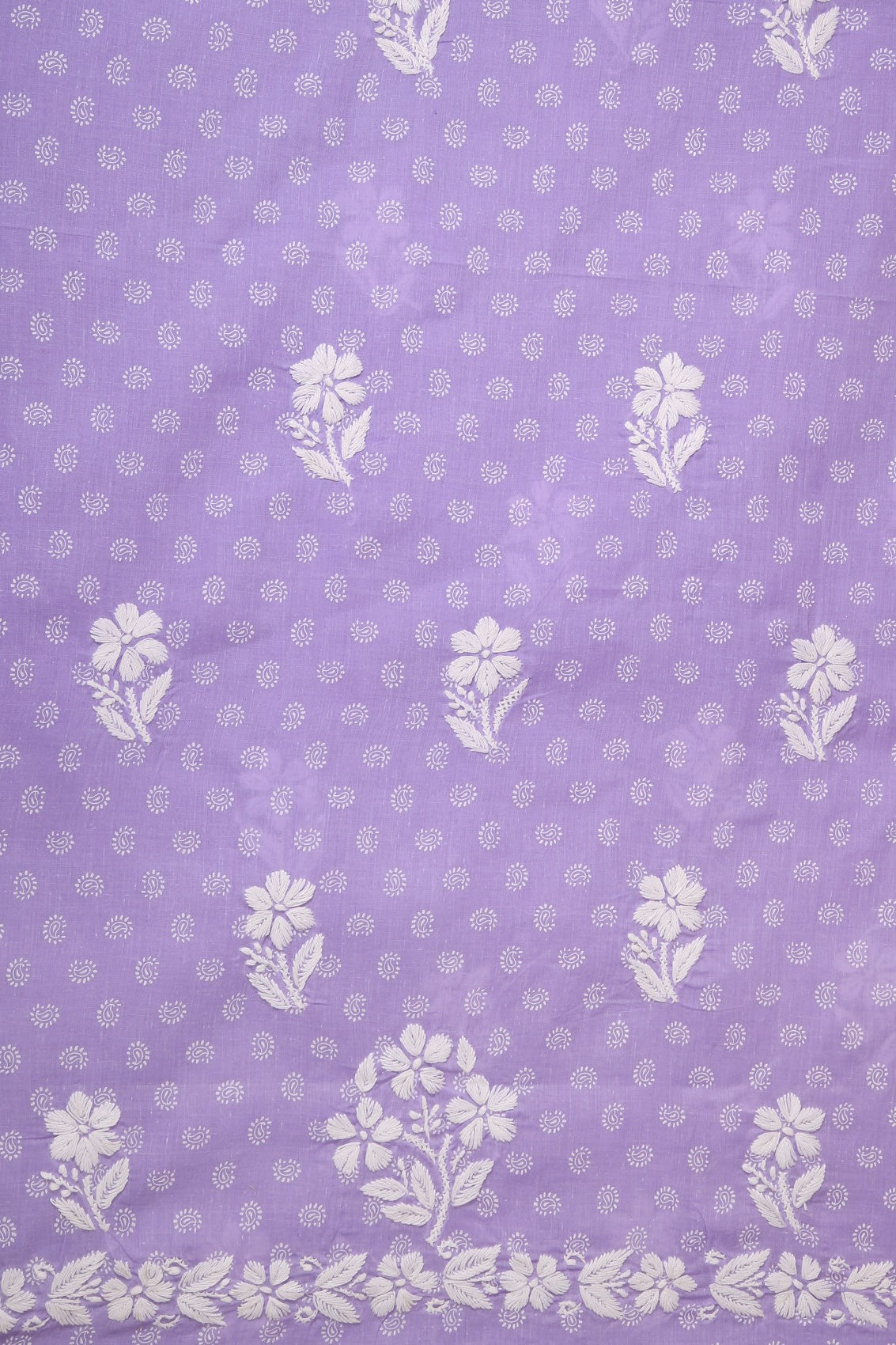 Ada Hand Embroidered Mauve Cotton Lucknowi Chikankari Unstitched Suit Piece A211232