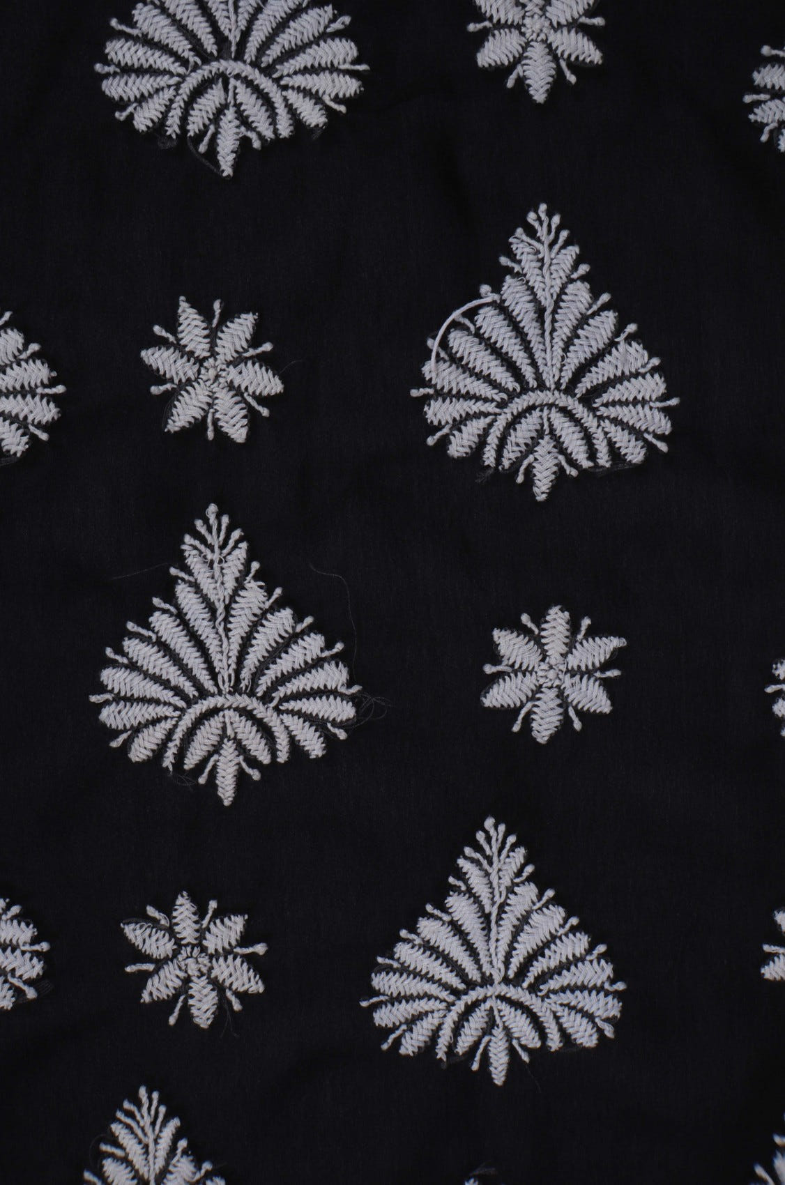 Ada Hand Embroidered Black Georgette Lucknowi Chikankari Saree With Blouse A564485