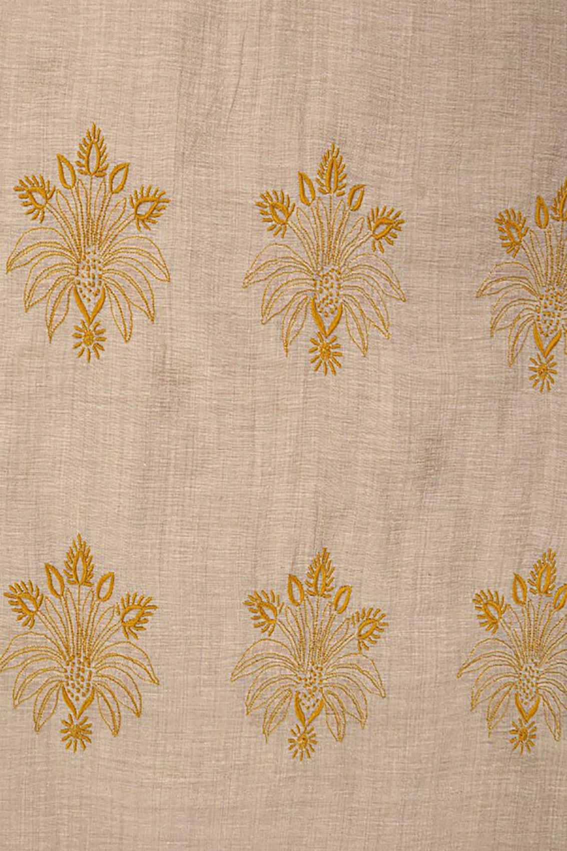 Ada Hand Embroidered Fawn Khadi Lucknowi Chikankari Unstitched Suit Piece 01A67186