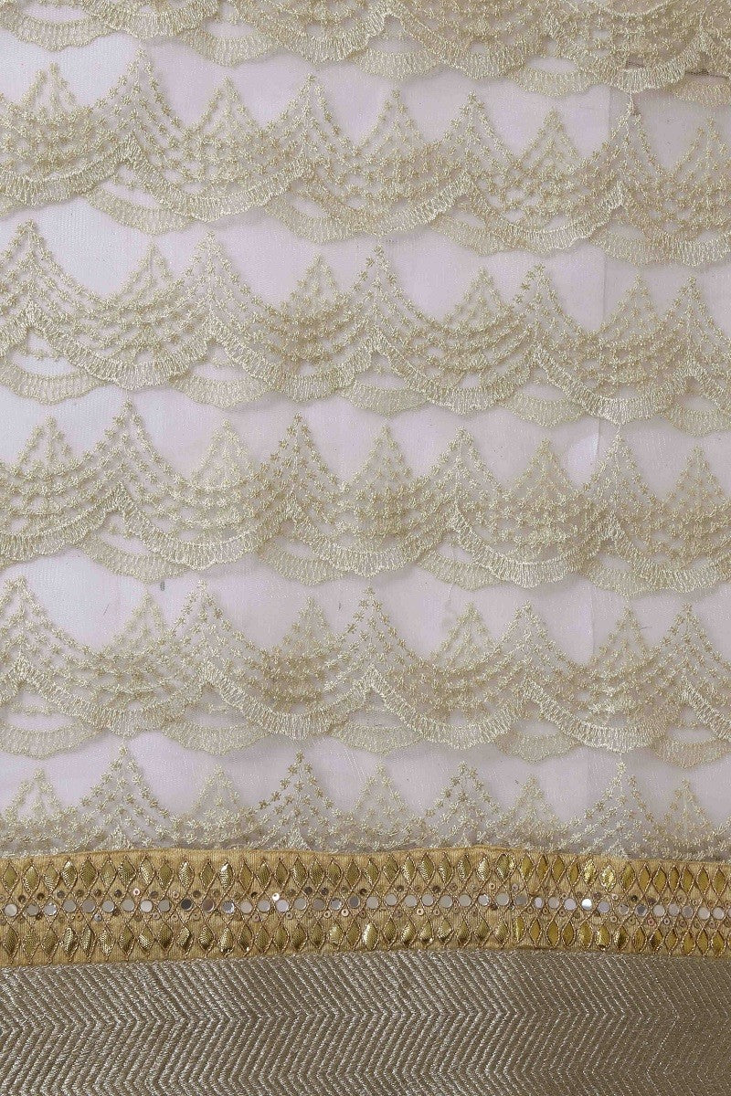 Ada Hand Embroidered Peach Kota Lucknowi Chikankari Saree With Blouse- A476123