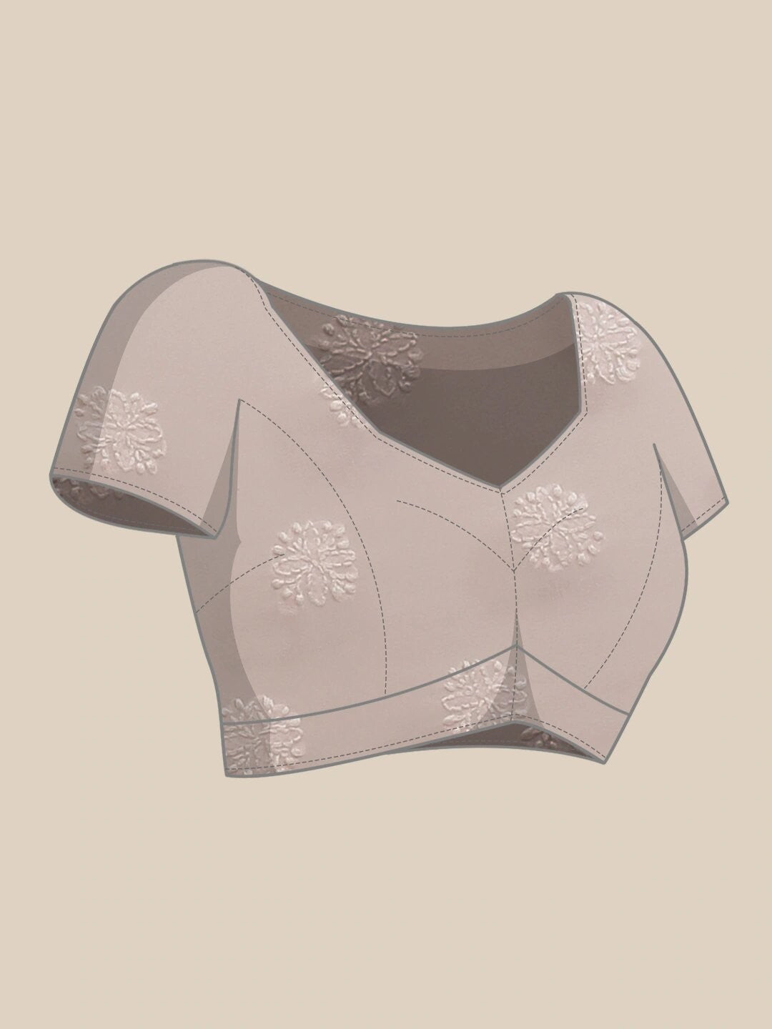 Ada Hand Embroidered Baby Pink Georgette Lucknow Chikan Saree With Blouse A129566
