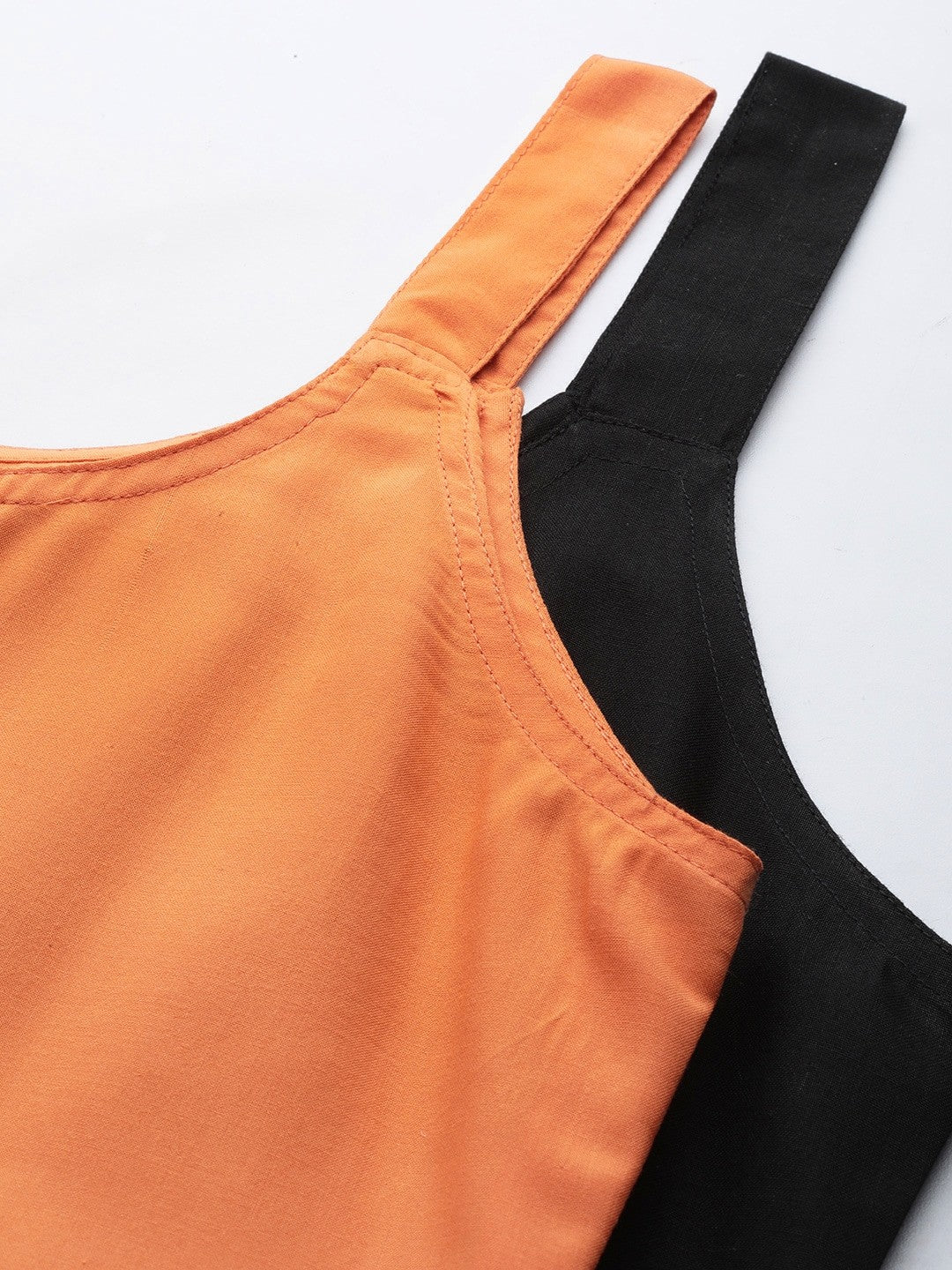 Ada Black and Orange Cotton Short Slips Combo of 2 A111155.