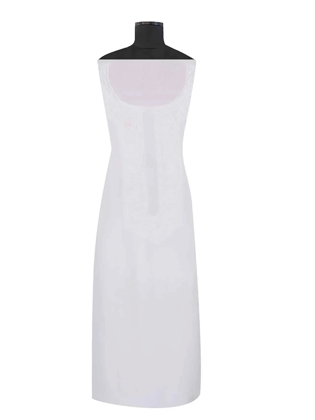 Ada Hand Embroidered White Pure Georgette Lucknowi Chikankari Unstitched Kurta Piece A306199