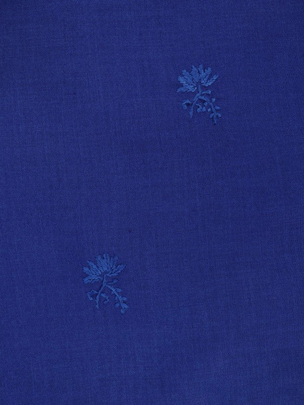 Ada Hand Embroidered Blue Cotton Lucknowi Chikankari Men's Kurta Piece A607377
