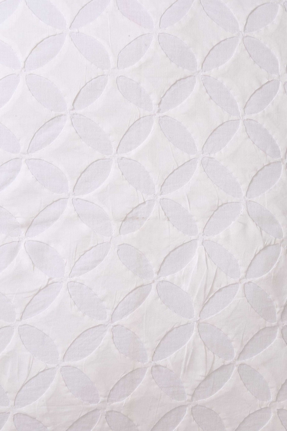 Ada Hand Embroidered White Cotton Lucknowi Chikankari Cushion Cover Set Of 5 A582972