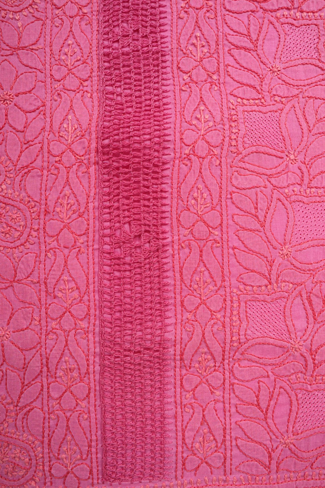 Ada Hand Embroidered Onion Pink Cotton Lucknowi Chikankari Unstitched Suit Piece A473709