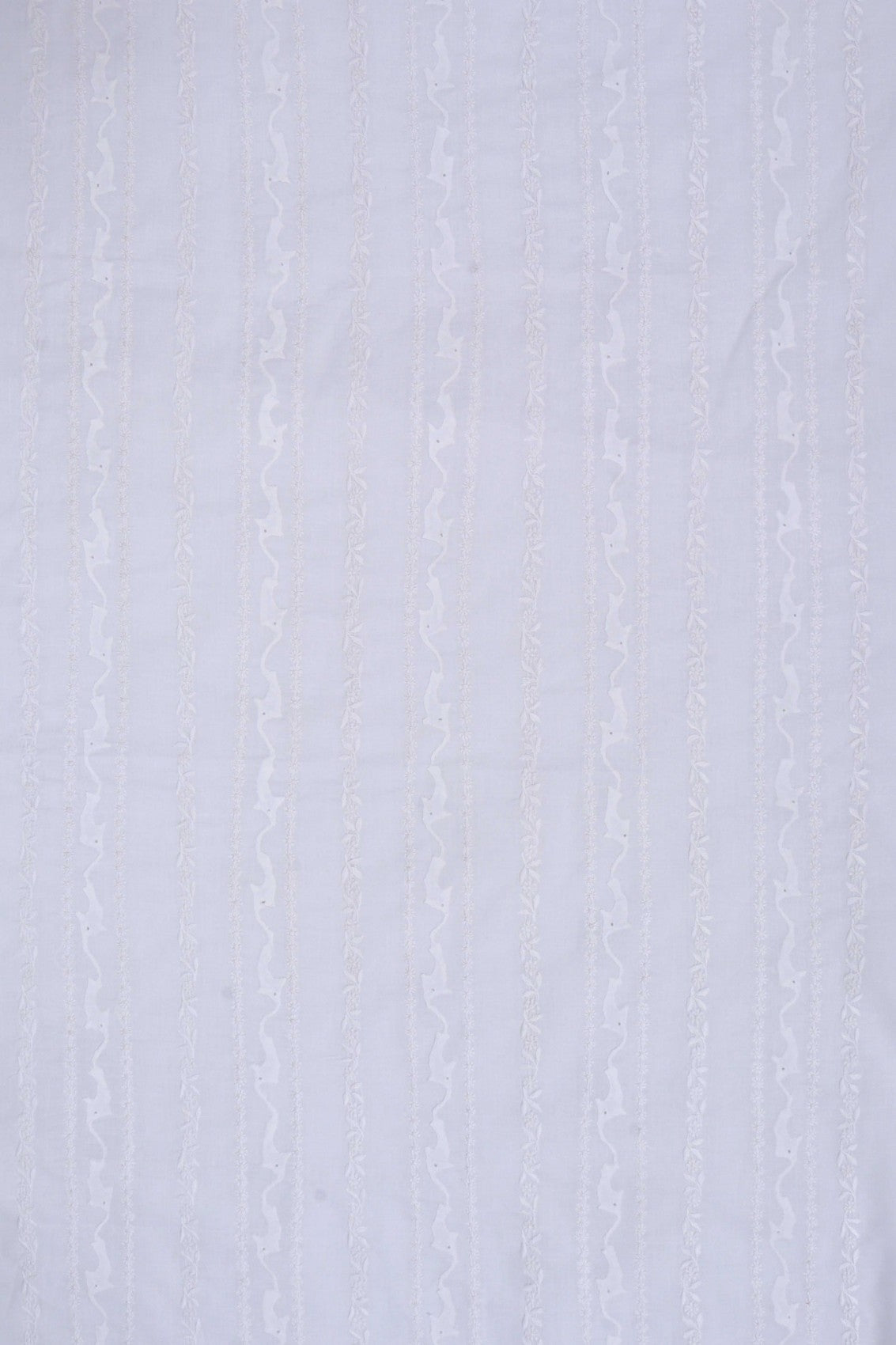 Ada Hand Embroidered White Cotton Lucknowi Chikankari Unstitched Men's Kurta Piece 01A227404
