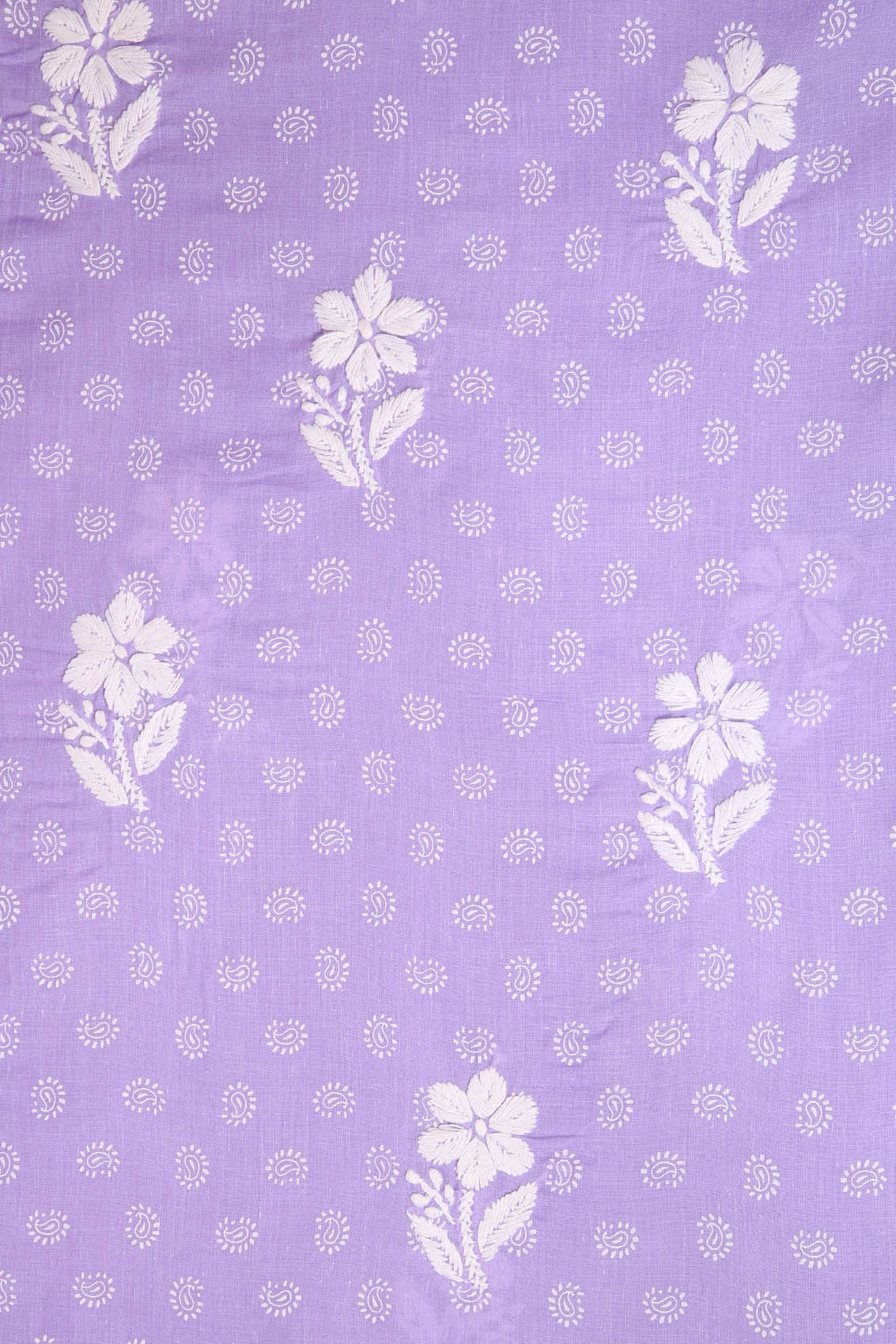 Ada Hand Embroidered Mauve Cotton Lucknowi Chikankari Unstitched Suit Piece A211232