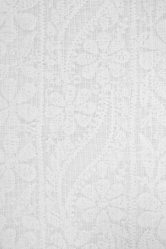 Ada Hand Embroidered White Kota Lucknowi Chikan Unstitched Kurta Piece A623134