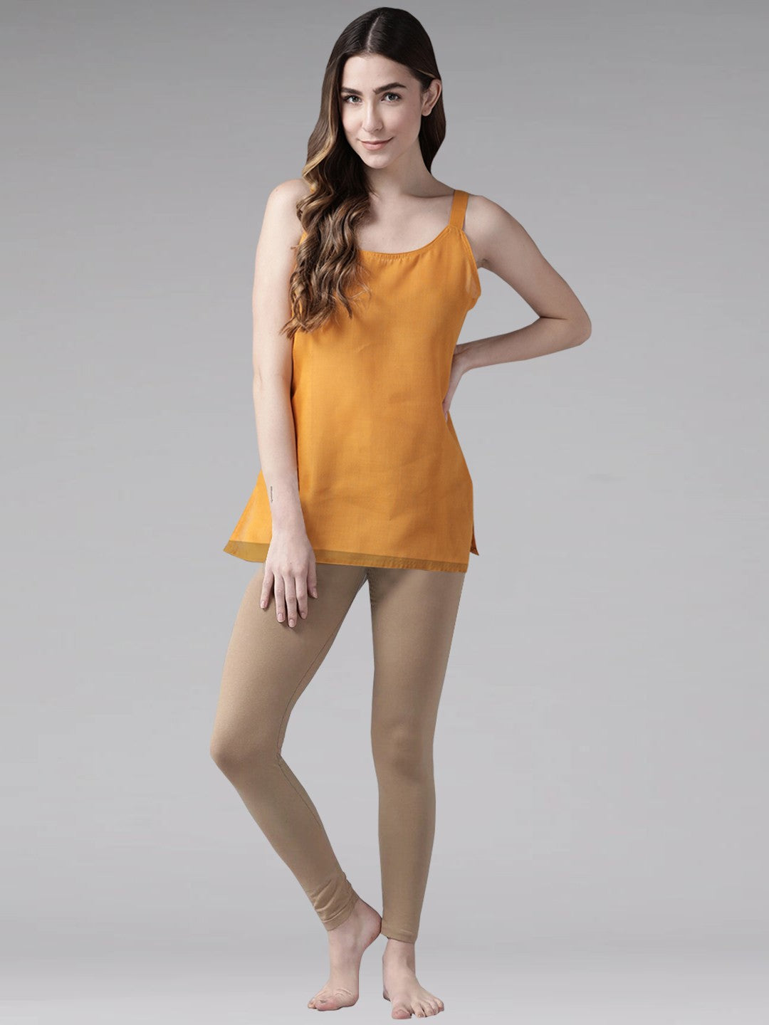 Ada Black and Mustard Cotton Short Slips Combo of 2 A111152.