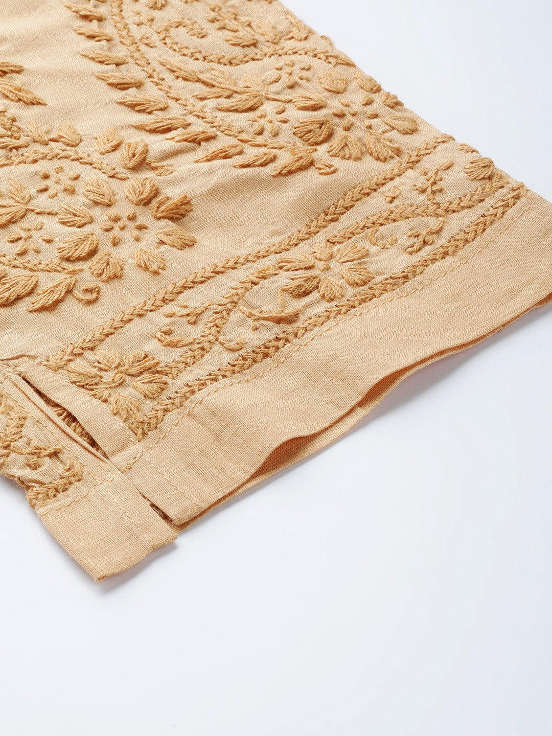Ada Hand Embroidered Blue Cotton Lucknowi Chikankari Straight Kurta With Trouser Set A811118
