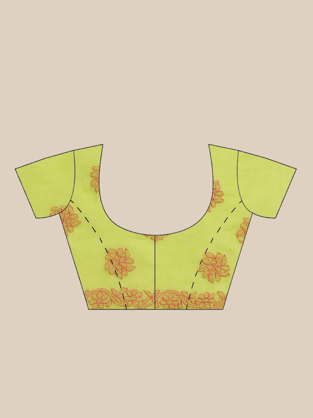 Ada Hand Embroidered Green Cotton Lucknow Chikan Saree With Blouse-A311220