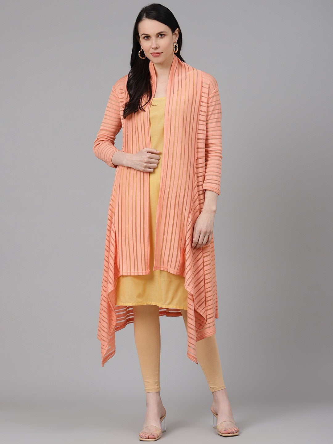 Ada Dark Fawn and Black Cotton Long Slips Combo of 2 A111128.