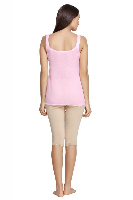 Ada Pink and Black Cotton Short Slips Combo of 2 A312990.