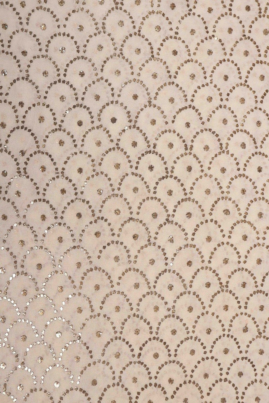 Ada Hand Embroidered White Pure Georgette Lucknowi Chikankari Dupatta With Muqaish Work A604498