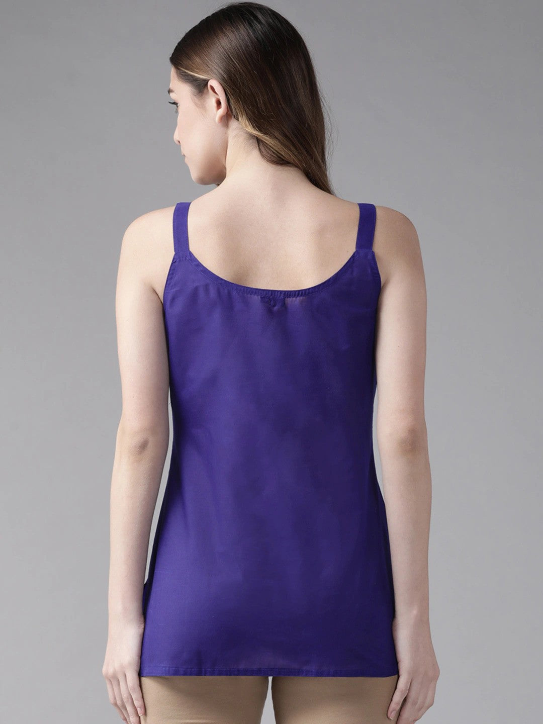 Ada Blue and Black Cotton Short Slips Combo of 2 A312880.