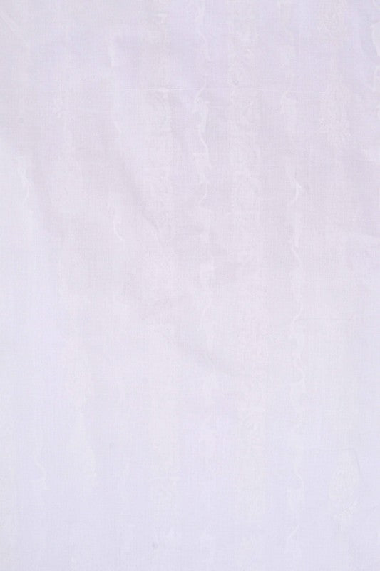 Ada Hand Embroidered White Cotton Lucknowi Chikankari Unstitched Men's Kurta Piece 01A122032