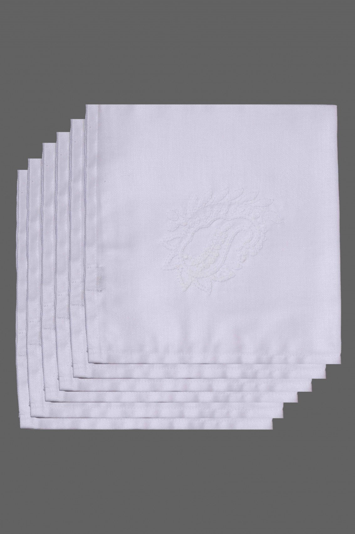 Ada Hand Embroidered White Linen Lucknowi Chikan Cocktail Set - A478360