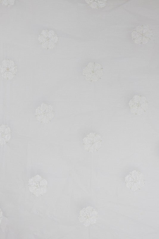 Ada Hand Embroidered White Georgette Lucknowi Chikankari Saree With Blouse A588582