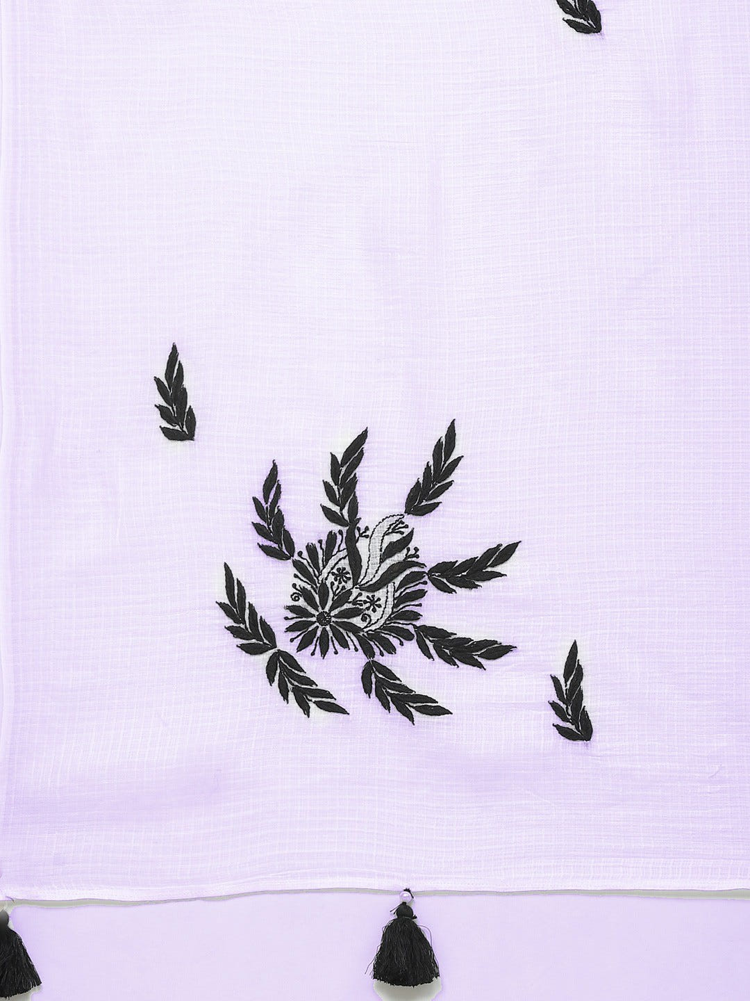 Ada Hand Embroidered White Kota Lucknowi Chikankari Dupatta A511112